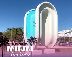 elmgreen & dragset's bent pool sculpture serves as landmark for miami beach