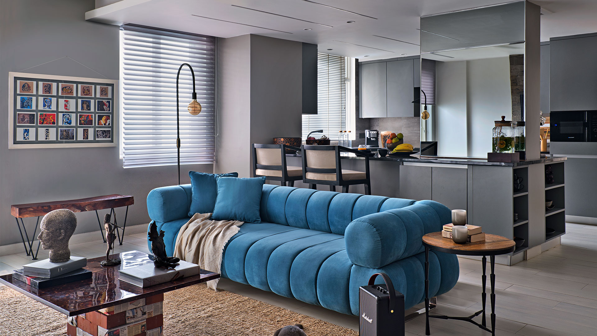 gurgaon delhi bachelor house 1bhk living room