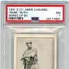The highest graded example of Babe Ruth’s 1921 E121 American Caramel baseball card – one of only 68 cards known across all three E121 Ruth variations (minimum bid: $25,000).