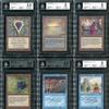 Early Magic: The Gathering cards from 1993, the complete Alpha set, with many BGS-graded examples, sold as one lot ($423,750).