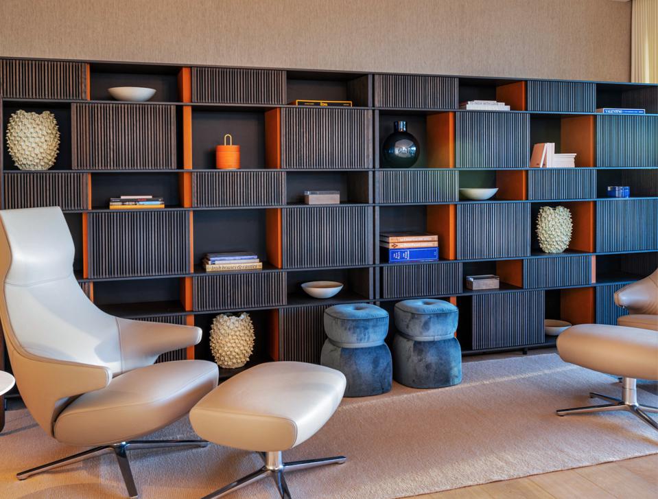 Poltrona Frau, Palazzo Della Luna, Miami, Fisher Island, leather, Jean-Marie Nassau, design